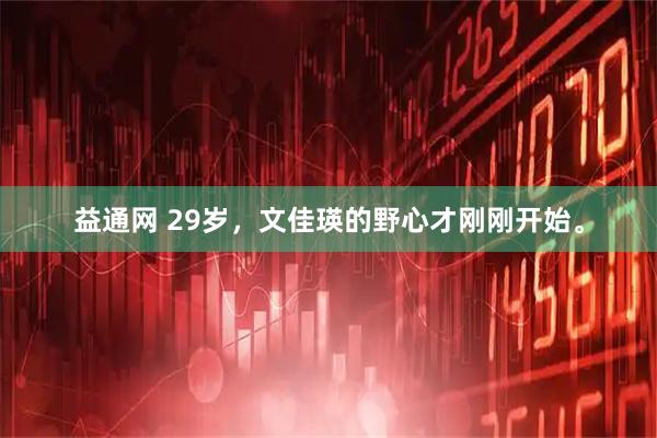 益通网 29岁，文佳瑛的野心才刚刚开始。